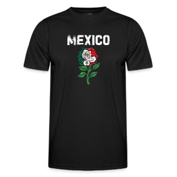 Mexico Mexico Mexican Gift Flag Football - Men's Functional T-Shirt - black - Front - AI Model Male 178 dark (178cm)