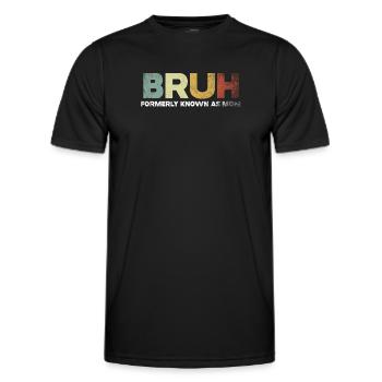 Bruh anciennement connu sous le nom de maman - T-shirt sport Homme - noir - Devant - AI Model Male 178 dark (178cm)