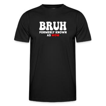 Bruh, früher bekannt als Mama - Männer Funktions-T-Shirt - Schwarz - Vorne - AI Model Male 178 dark (178cm)