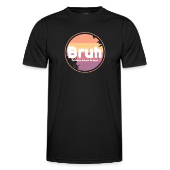Bruh, früher bekannt als Mama - Männer Funktions-T-Shirt - Schwarz - Vorne - AI Model Male 178 dark (178cm)