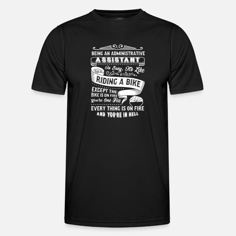 Administrative Assistant Is Easy - Men's Functional T-Shirt - black