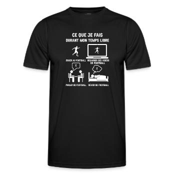 Freizeit Fußball Humor - Männer Funktions-T-Shirt - Schwarz - Vorne - AI Model Male 178 dark (178cm)