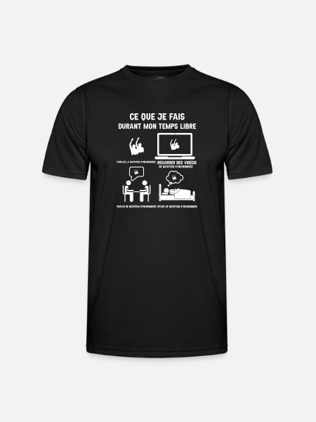 Freizeit Synchronschwimmen Humor - Männer Funktions-T-Shirt - Schwarz