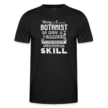 Botanist Botanist Survival Skill - Men's Functional T-Shirt - black - Front - AI Model Male 178 dark (178cm)