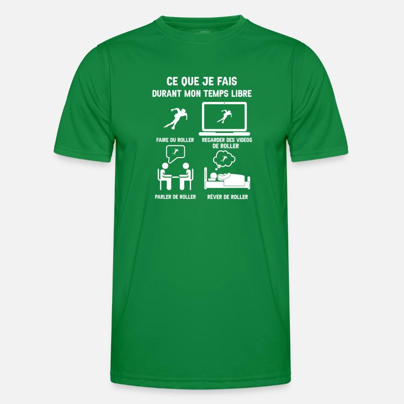 Freizeitroller-Humor Männer Funktions-T-Shirt