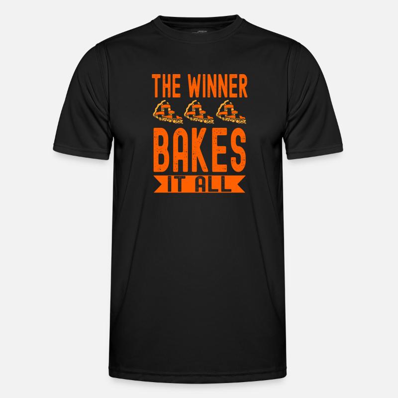 Bäcker Der Gewinner backt alles Backen - Männer Funktions-T-Shirt - Schwarz