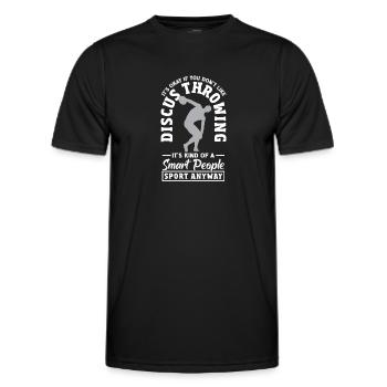 Lancer du disque Athlète Cadeau d’athlète - T-shirt sport Homme - noir - Devant - AI Model Male 178 dark (178cm)