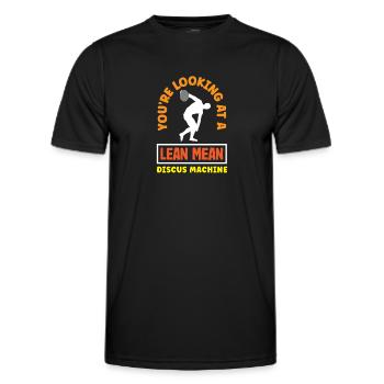 Lancer du disque Athlète Cadeau d’athlète - T-shirt sport Homme - noir - Devant - AI Model Male 178 dark (178cm)