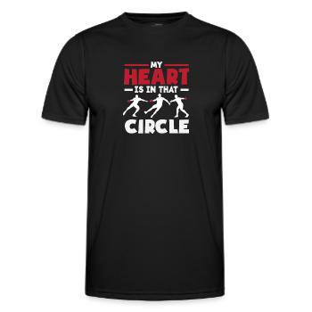 Lancer du disque Athlète Cadeau d’athlète - T-shirt sport Homme - noir - Devant - AI Model Male 178 dark (178cm)
