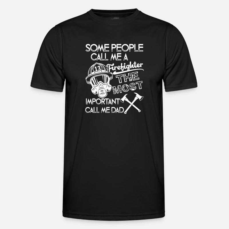 Firefighter Firefighter Dad - Men's Functional T-Shirt - black