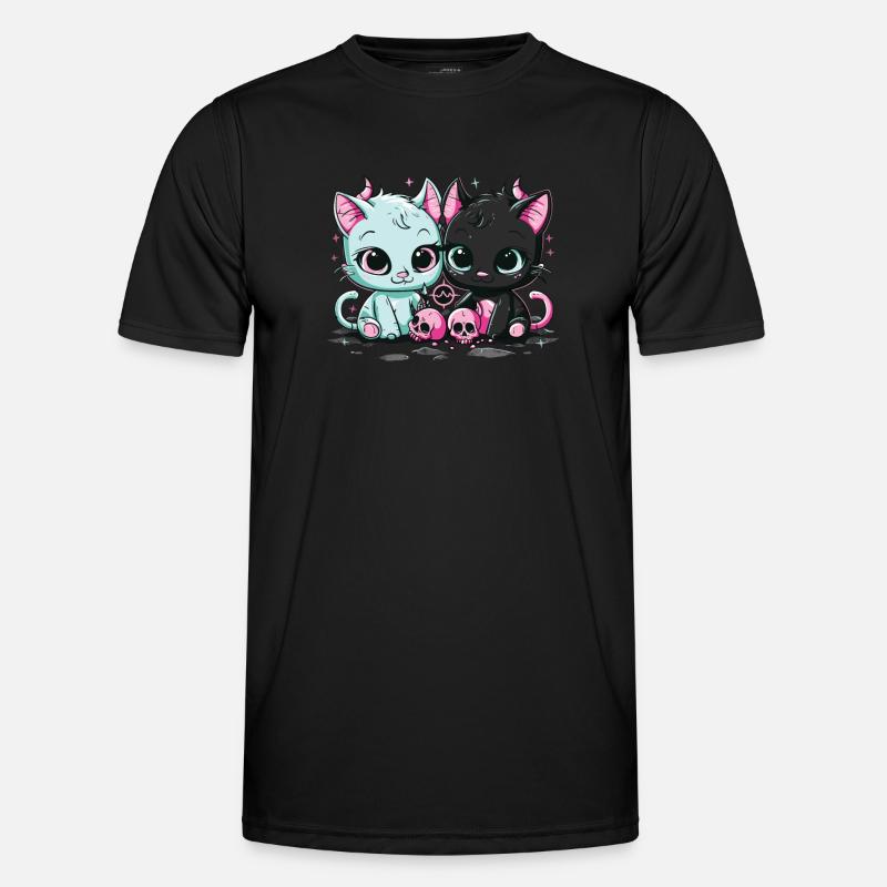 Kawaii Cat Pastel Goth Devilish Men's Functional T-Shirt