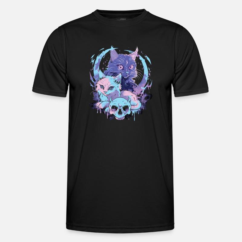 Kawaii Cat Pastel Goth Devilish Men's Functional T-Shirt