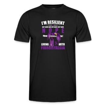 Je suis résilient, mais certains jours, mon - T-shirt sport Homme - noir - Devant - AI Model Male 178 dark (178cm)