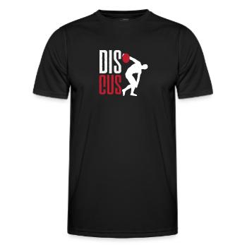 Lancer du disque Athlète Cadeau d’athlète - T-shirt sport Homme - noir - Devant - AI Model Male 178 dark (178cm)