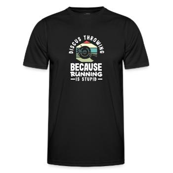 Lancer du disque Athlète Cadeau d’athlète - T-shirt sport Homme - noir - Devant - AI Model Male 178 dark (178cm)