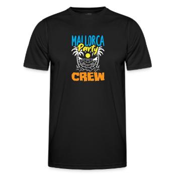 Mallorca Party Crew Mallorca Holidays - Men's Functional T-Shirt - black - Front - AI Model Male 178 dark (178cm)