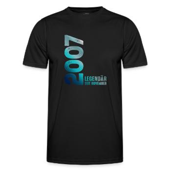 Limited Edition November 2007 Legendär Seit - Männer Funktions-T-Shirt - Schwarz - Vorne - AI Model Male 178 dark (178cm)