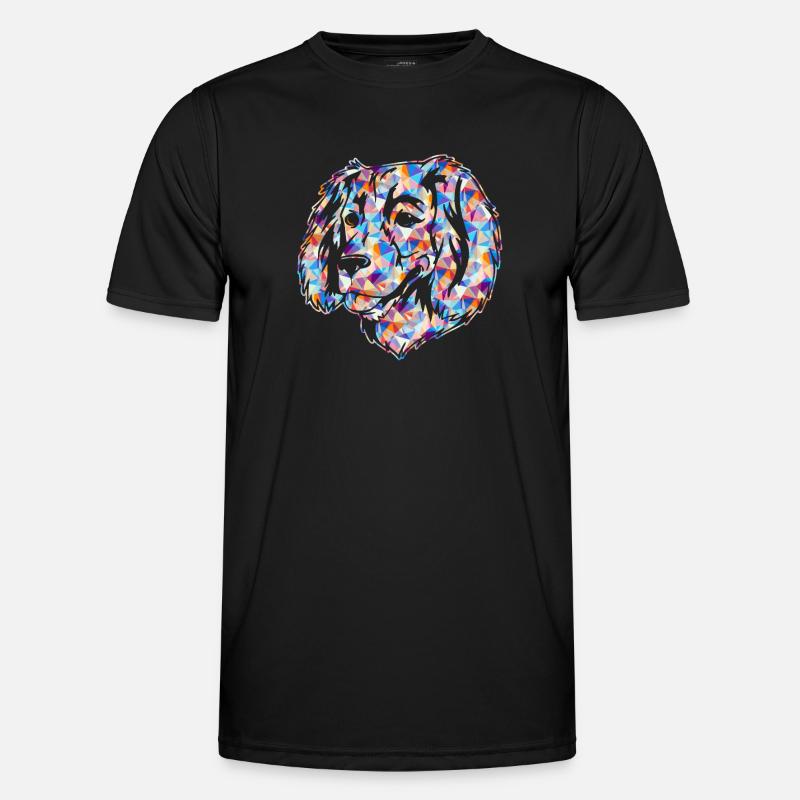 Boykin Spaniel Geometric - Men's Functional T-Shirt - black