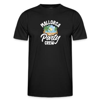 Mallorca Party Crew Mallorca Holidays - Men's Functional T-Shirt - black - Front - AI Model Male 178 dark (178cm)