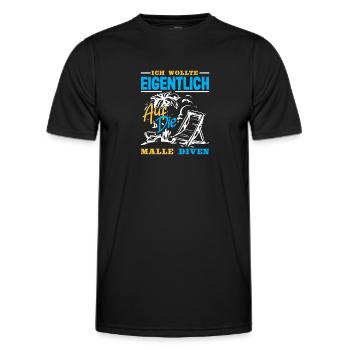 Mallorca Party Crew Mallorca Holidays - Men's Functional T-Shirt - black - Front - AI Model Male 178 dark (178cm)