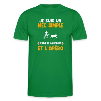 Einfacher Kerl Canicross Aperitif Trainer Humor - Männer Funktions-T-Shirt - Kelly Green - Vorne - AI Model Male 178 dark (178cm)