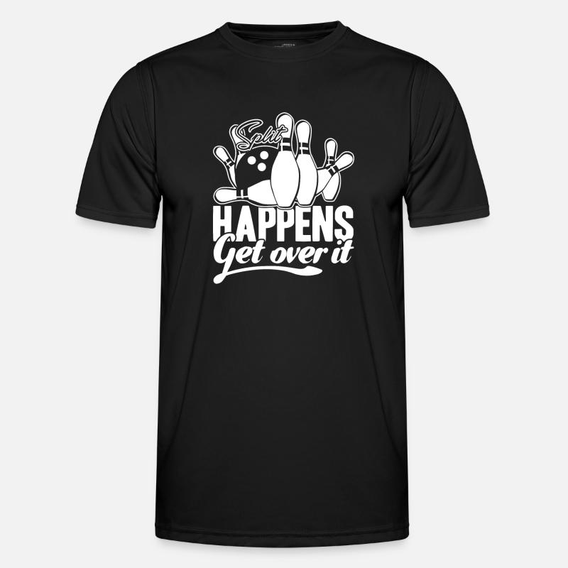 Bowling Split Happens - Men's Functional T-Shirt - black