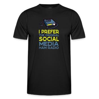 Amateur Original Social Media Amateurfunk - Männer Funktions-T-Shirt - Schwarz - Vorne - AI Model Male 178 dark (178cm)