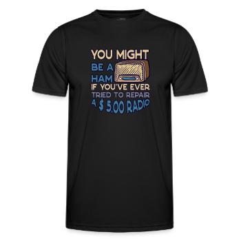 Amateur hat Ihren Verstärker abgestimmt Amateurfunk - Männer Funktions-T-Shirt - Schwarz - Vorne - AI Model Male 178 dark (178cm)