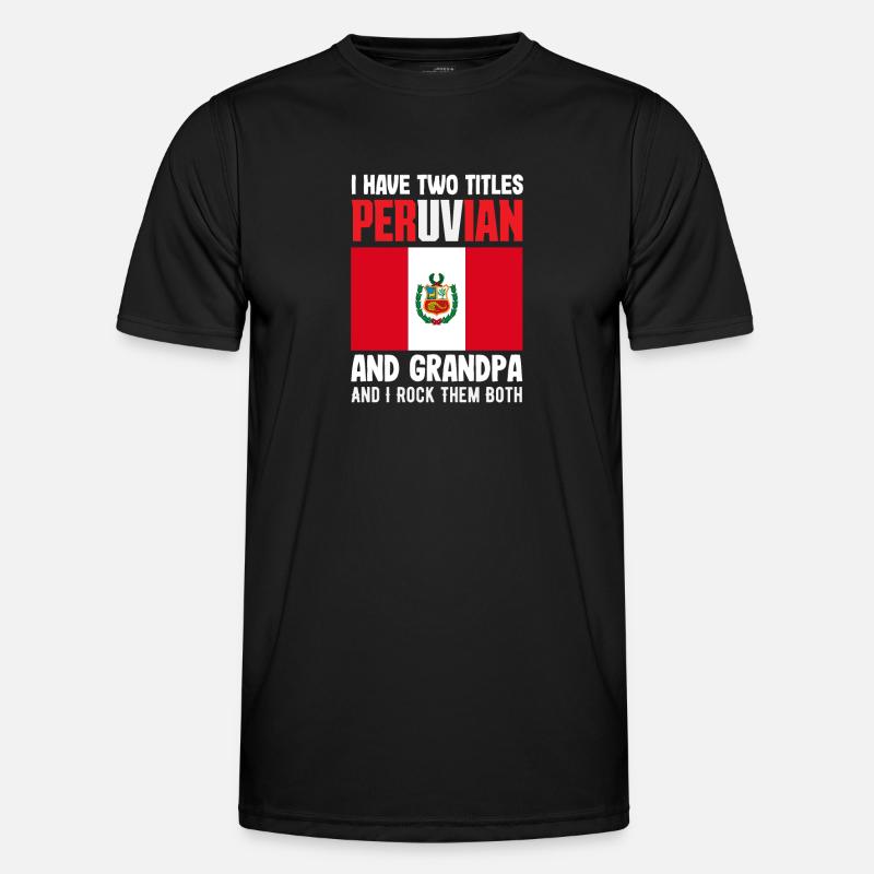 Peru Peruvian Gift - Men's Functional T-Shirt - black