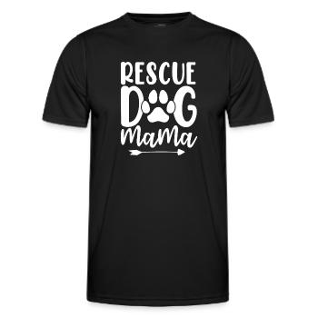 Rettungshund Mama Paw Adopt Shelter Fur Mama Tier - Männer Funktions-T-Shirt - Schwarz - Vorne - AI Model Male 178 dark (178cm)