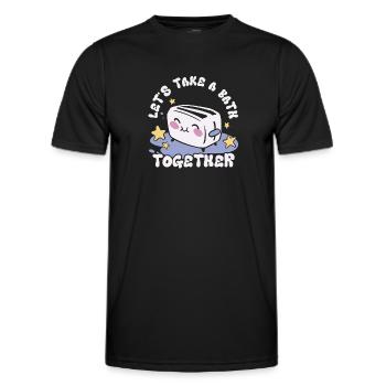 Let's Take A Bath Together Sweet Toaster With - Men's Functional T-Shirt - black - Front - AI Model Male 178 dark (178cm)
