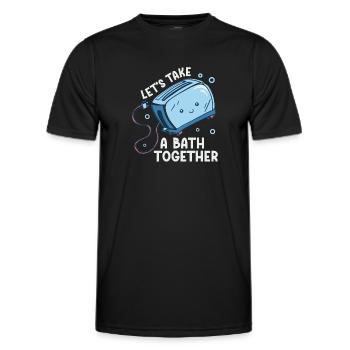 Let's Take A Bath Together Sweet Toaster With - Men's Functional T-Shirt - black - Front - AI Model Male 178 dark (178cm)