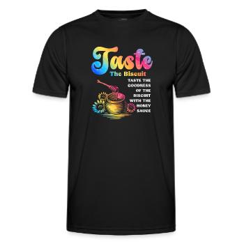 Taste The Biscuit Taste The Goodness - Men's Functional T-Shirt - black - Front - AI Model Male 178 dark (178cm)
