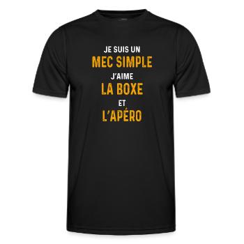 Boxe apéro Guye einfache Boxershorts - Männer Funktions-T-Shirt - Schwarz - Vorne - AI Model Male 178 dark (178cm)