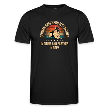Berger allemand Mon partenaire dans le crime et Partenaire dans - T-shirt sport Homme - noir - Devant - AI Model Male 178 dark (178cm)