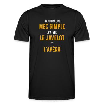 Speerwurf-Apéro Guy, einfacher Athlet - Männer Funktions-T-Shirt - Schwarz - Vorne - AI Model Male 178 dark (178cm)