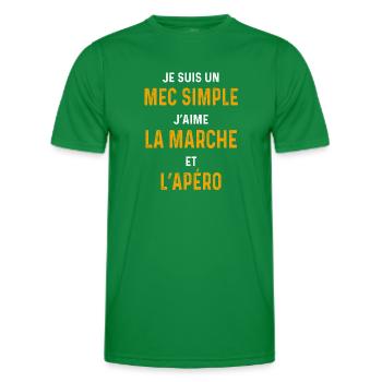Apéro-Spaziergang Einfacher Rollator - Männer Funktions-T-Shirt - Kelly Green - Vorne - AI Model Male 178 dark (178cm)