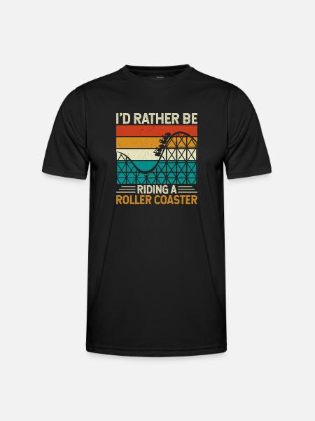 Roller Coaster Theme Park - Men's Functional T-Shirt - black
