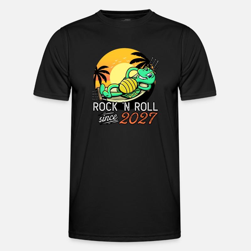 Turtle Rock N Roll seit 2027 Geburtstag Männer Funktions-T-Shirt