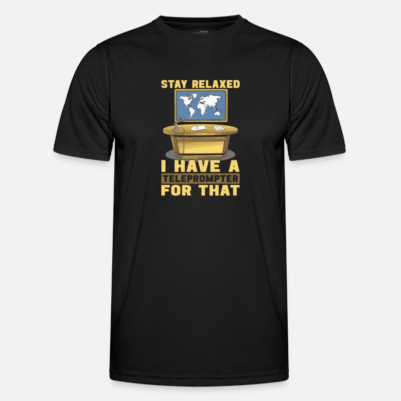 Nachrichtensprecher - Männer Funktions-T-Shirt - Schwarz