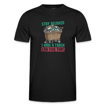 Garbage collector garbage man - Men's Functional T-Shirt - black - Front - AI Model Male 178 dark (178cm)