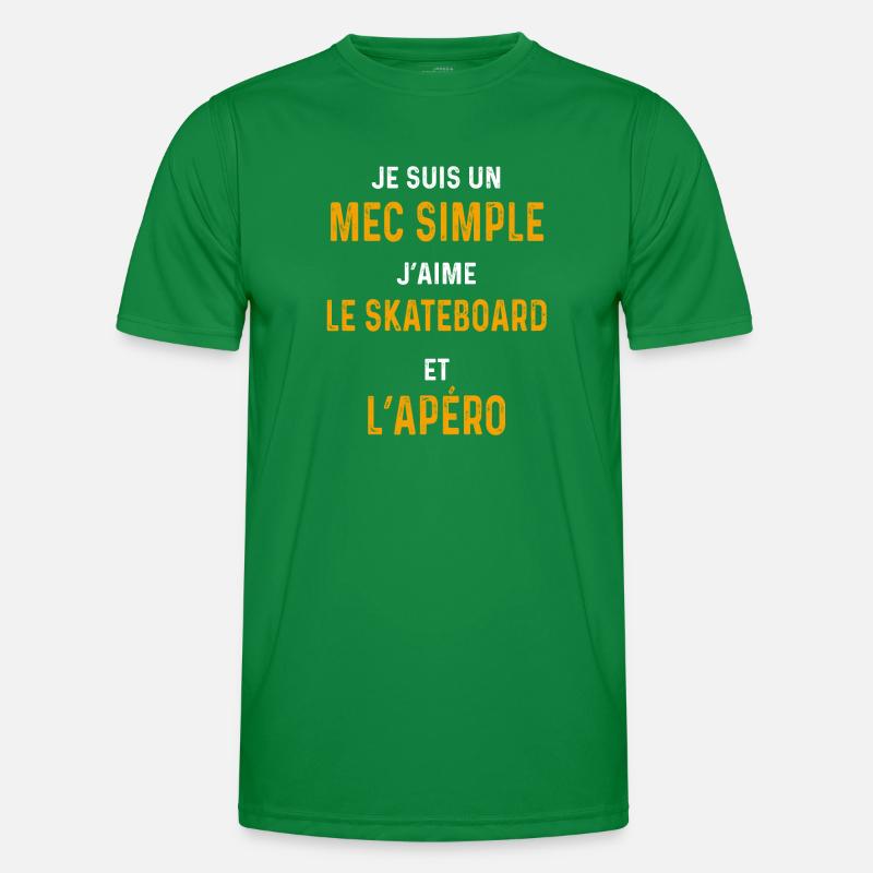 Skateboard Aperitif Einfacher Skateboarder Typ Männer Funktions-T-Shirt