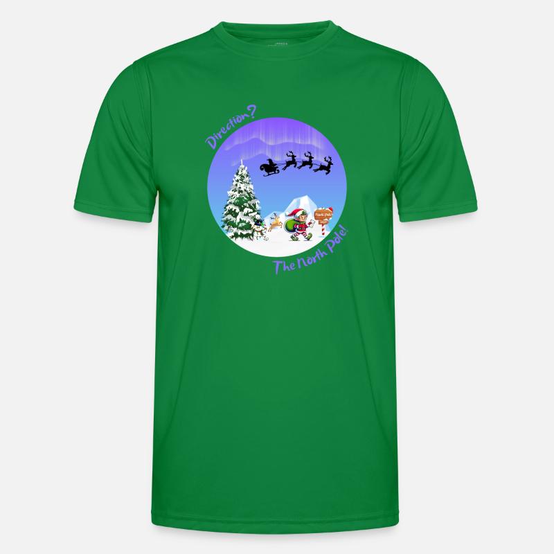 Courrier de Noël. Poste des lutins de Noël. Pôle nord T-shirt sport Homme