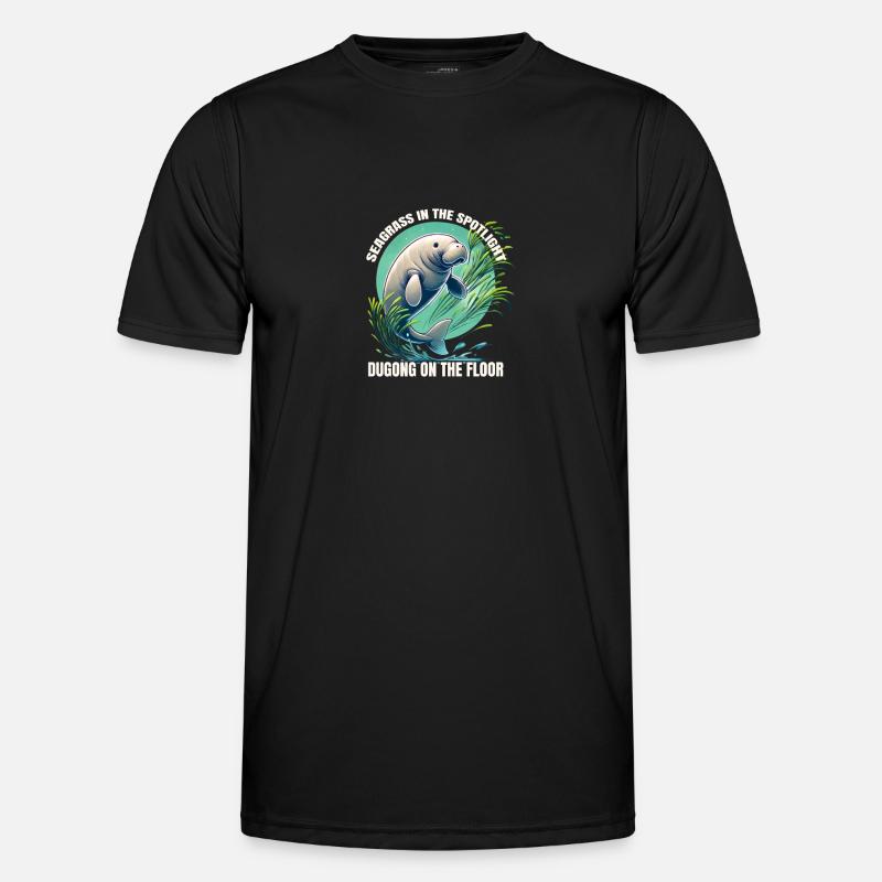 Dancing Dugong Underwater - Men's Functional T-Shirt - black