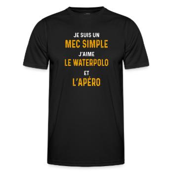 Wasserball-Aperitif Guy, einfacher Polospieler - Männer Funktions-T-Shirt - Schwarz - Vorne - AI Model Male 178 dark (178cm)