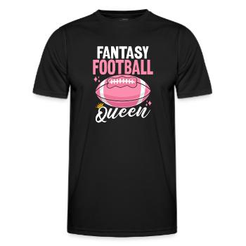 Fantasy Football Queen FFL Girls Commish Draft - Men's Functional T-Shirt - black - Front - AI Model Male 178 dark (178cm)