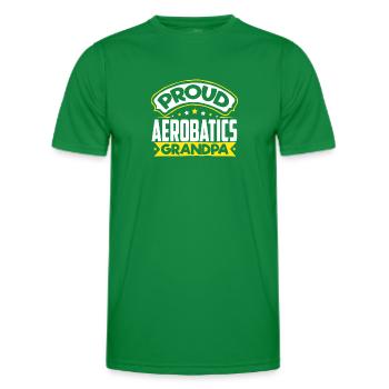 Sports Grandpa Aerobatics Grandpa - Men's Functional T-Shirt - kelly green - Front - AI Model Male 178 dark (178cm)