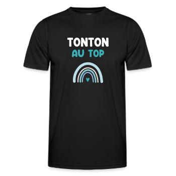 Onkel an der Spitze Regenbogen Onkel Geschenk - Männer Funktions-T-Shirt - Schwarz - Vorne - AI Model Male 178 dark (178cm)