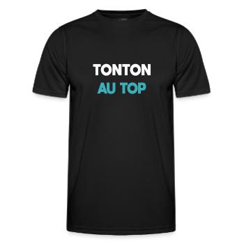 tonton au top cadeau oncle - T-shirt sport Homme - noir - Devant - AI Model Male 178 dark (178cm)