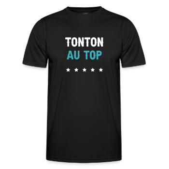 Onkel an der Spitze Zukunft Onkel Mann Geschenk Onkel - Männer Funktions-T-Shirt - Schwarz - Vorne - AI Model Male 178 dark (178cm)